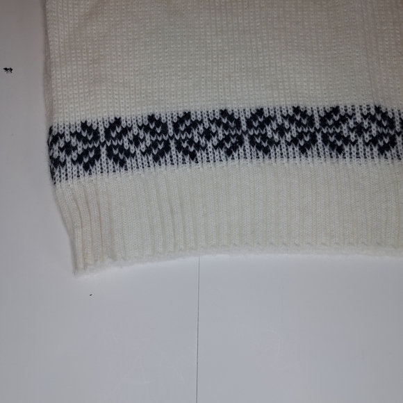 Vintage Ski Sweater Kingsport Navy and White Crewneck Sweater Womens XL #200 - Picture 8 of 8